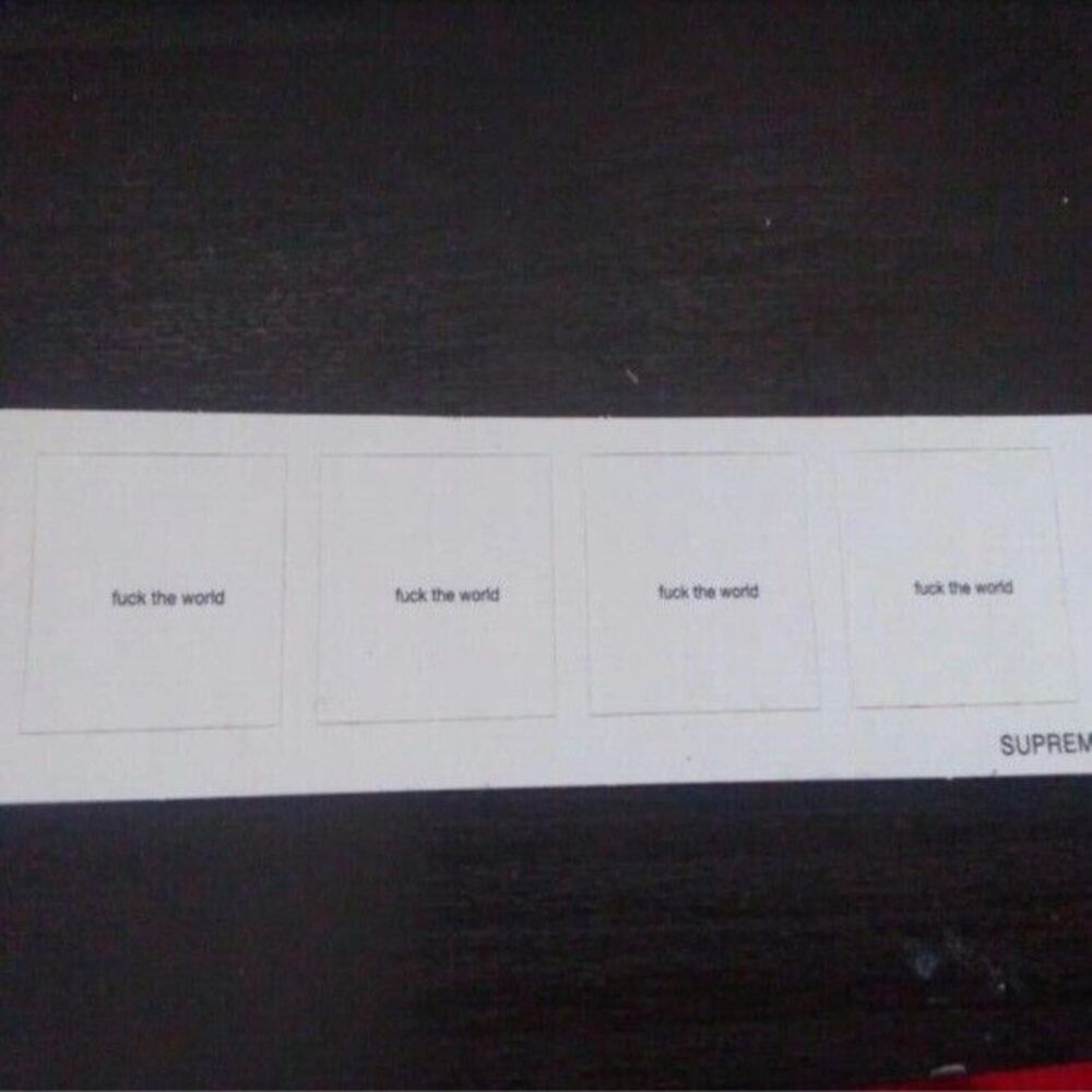 Supreme f the world mini sticker 4 set white and black Rare #supreme #supreme